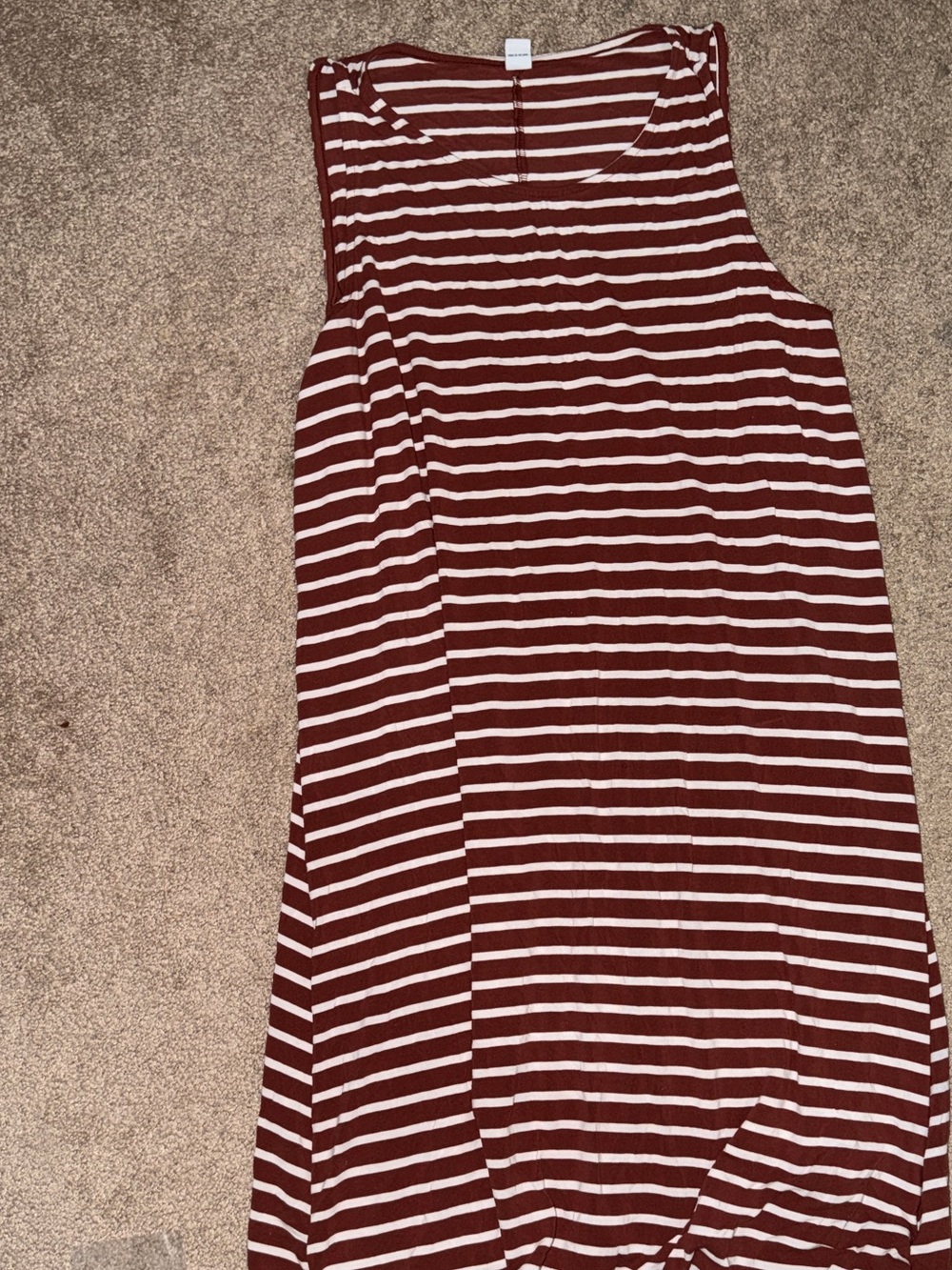 Old Navy Striped Maxi dress in Rust and White